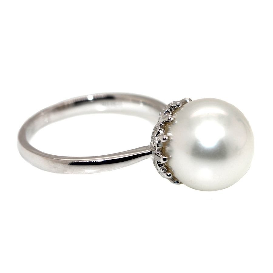 South Sea Pearl & Hidden Diamond Dress Ring