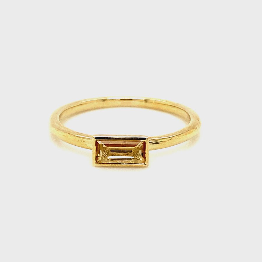 Citrine & Yellow Gold Dress Ring