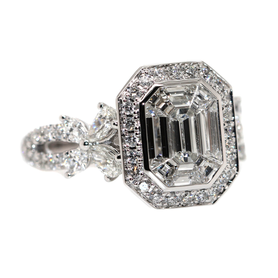 Emerald cut hot sale dress ring