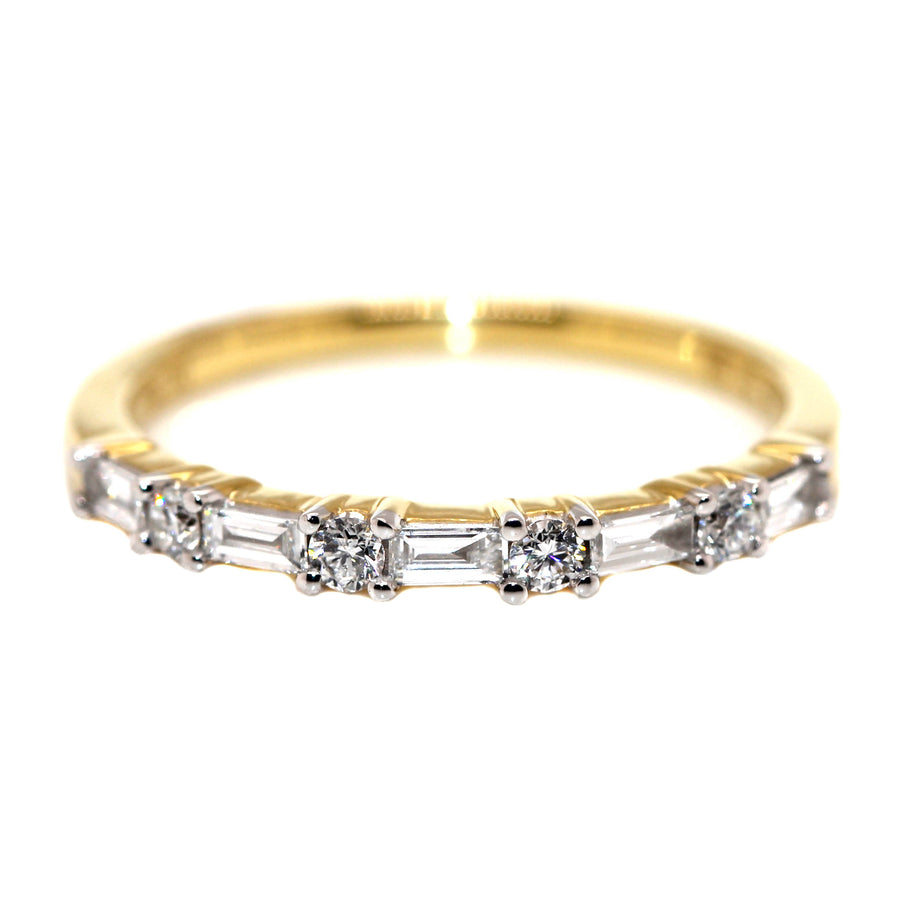 Baguette & Round Cut Diamond Band