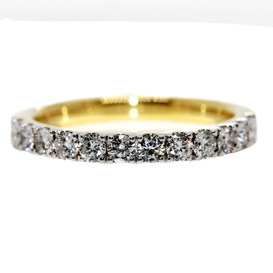 Diamond & Yellow Gold Microset Band