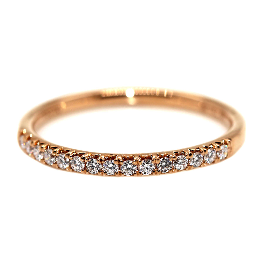 Diamond & Rose Gold Microset Wedder