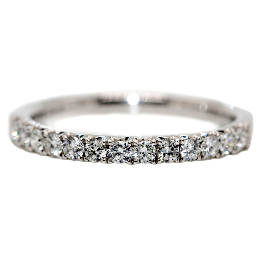 Diamond & White Gold Microset Band