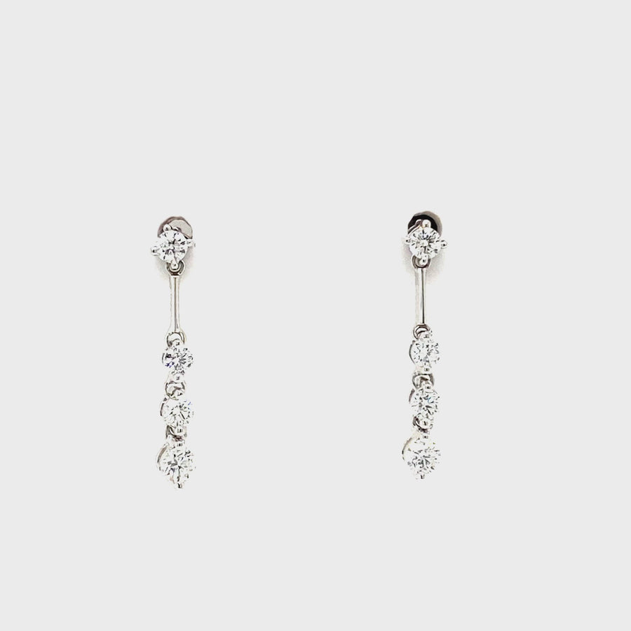 Diamond & White Gold Drop Earrings