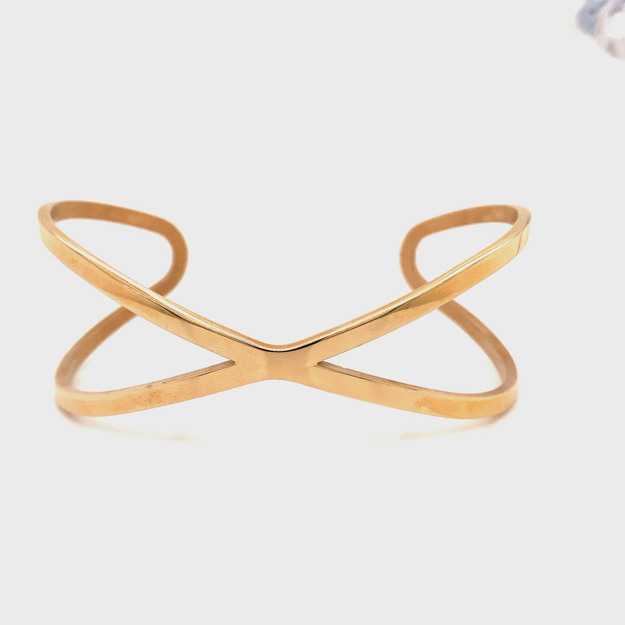 Stainless Steel & Rose Gold Plated Cuff