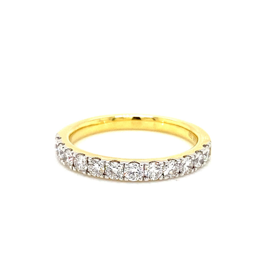 Diamond & Yellow Gold Microset Band