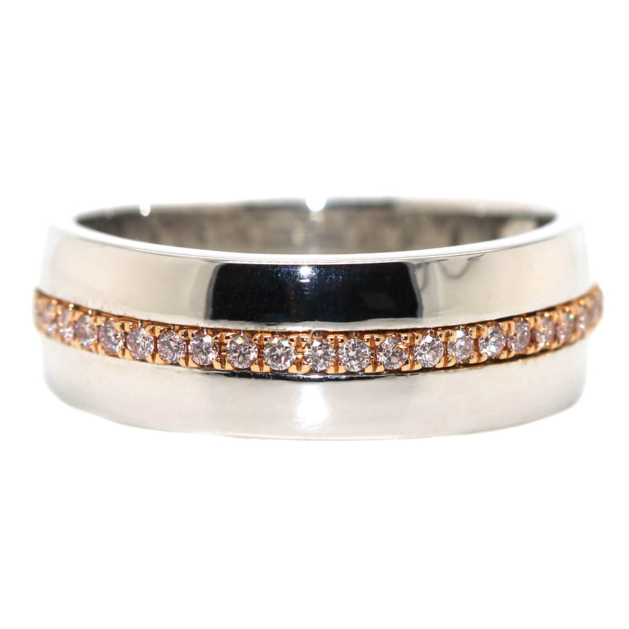 Pink Diamond Wide Dress Ring